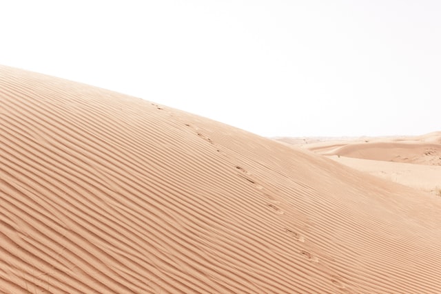 Footsteps in sand